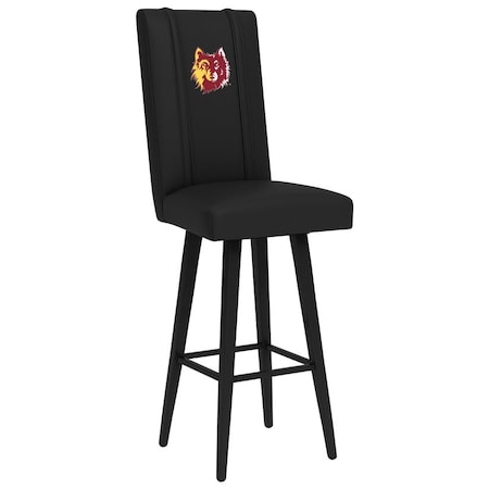 Swivel Bar Stool 2000 With Northern State Wolf Head Logo